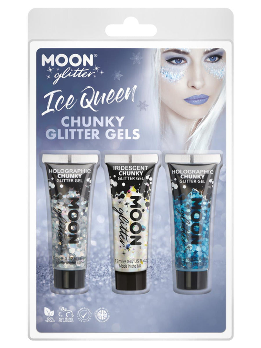 Moon Glitter Themed Clamshells, White - 1