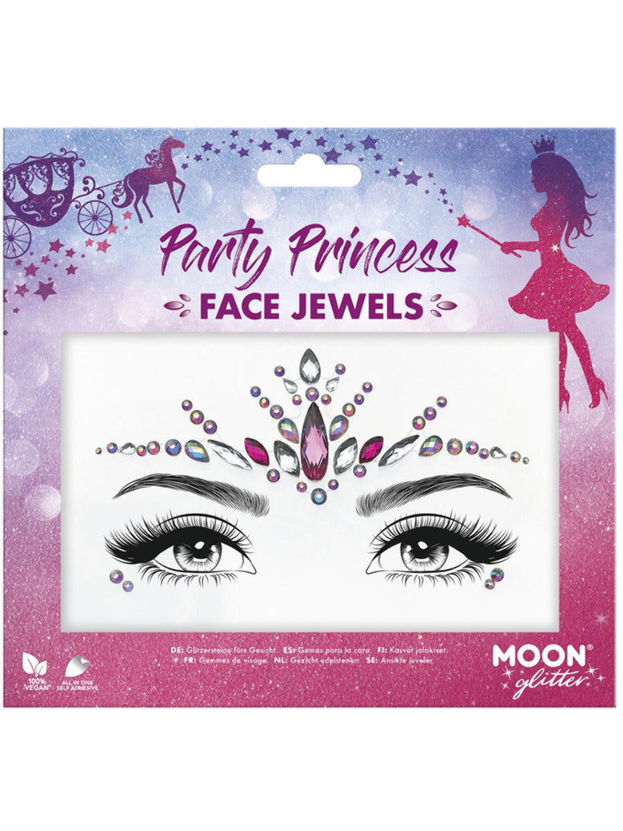 Moon Glitter Face Jewels, Party Princess - 1