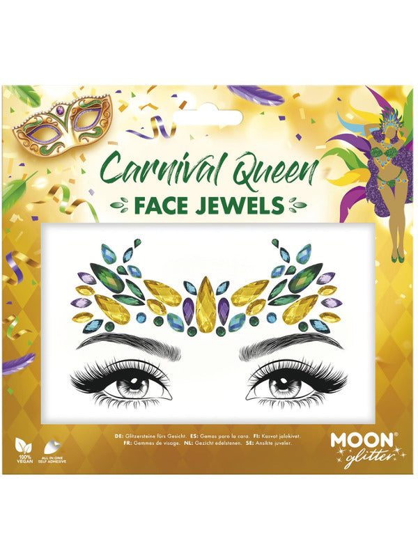 Moon Glitter Face Jewels, Carnival Queen - 2