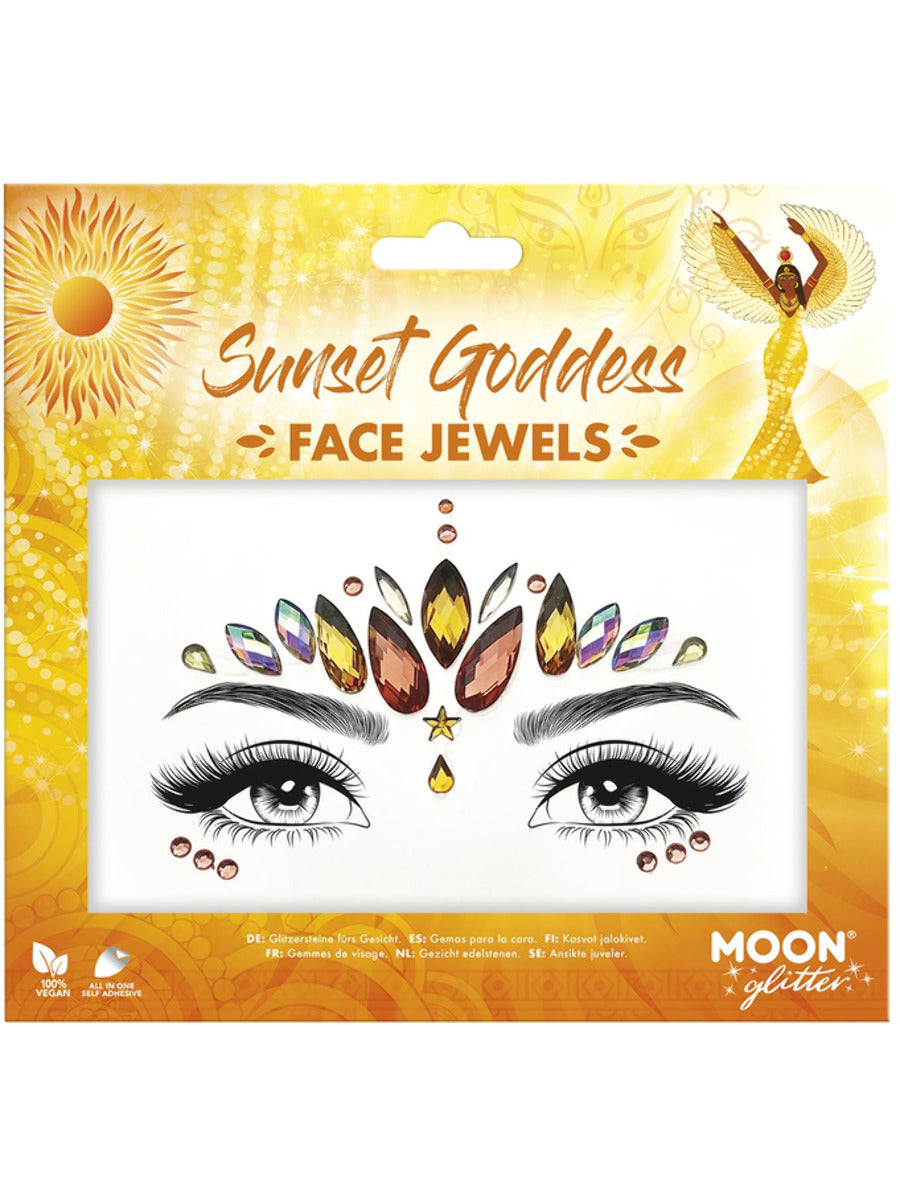 Moon Glitter Face Jewels, Sunset Goddess - 1