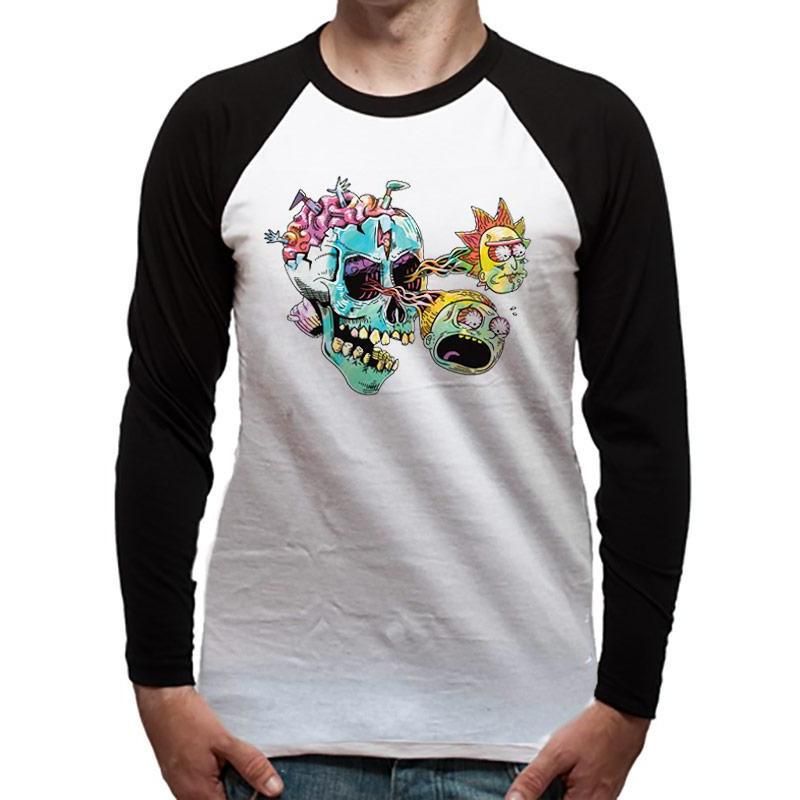 Rick And Morty Skull Eyes Baseball Shirt
