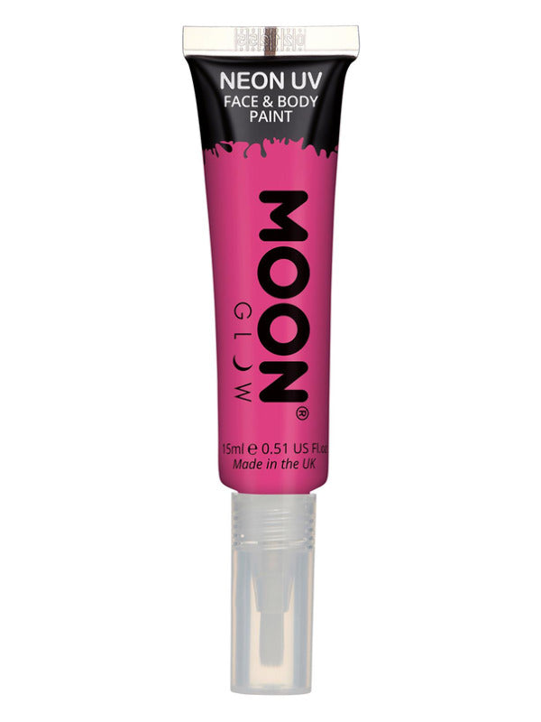 Moon Glow Intense Neon UV Face Paint, Hot Pink - 2