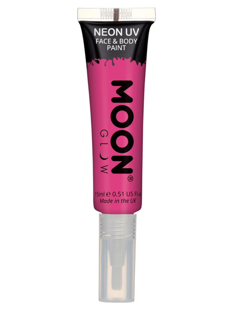 Moon Glow Intense Neon UV Face Paint, Hot Pink - 1