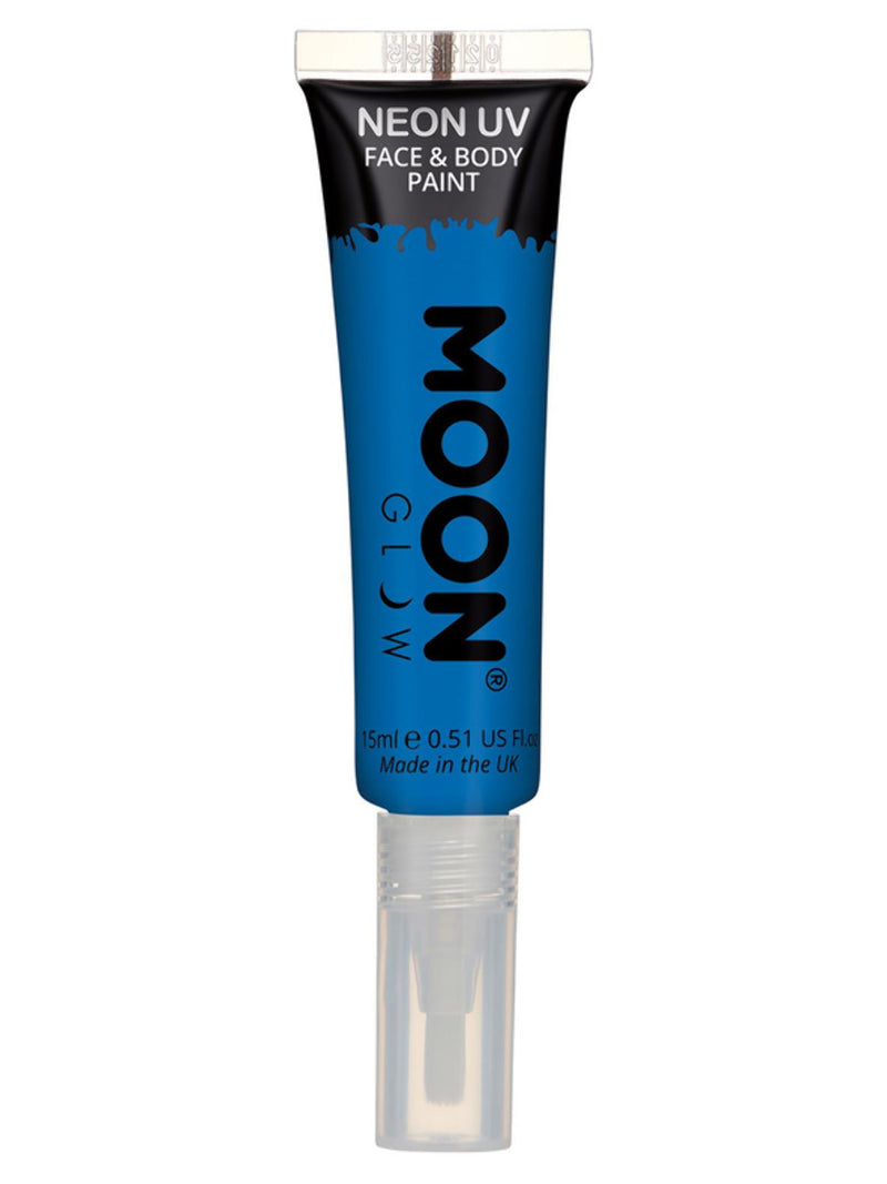 Moon Glow Intense Neon UV Face Paint, Blue - 1