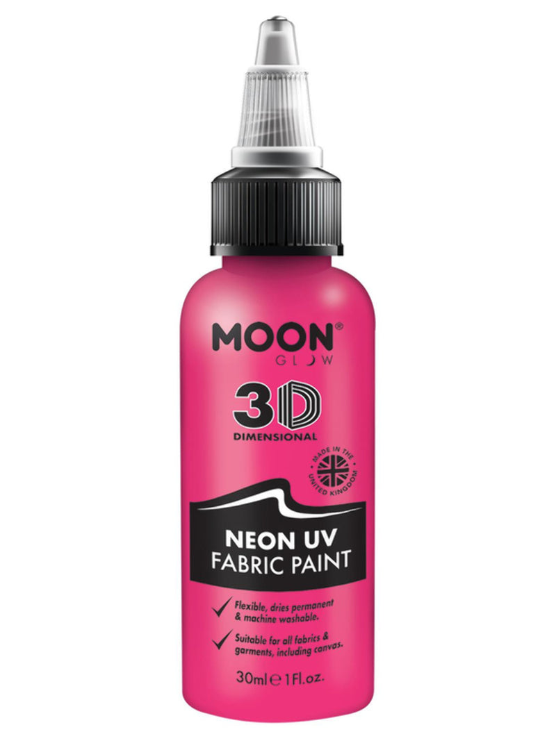 Moon Glow - Neon UV Intense Fabric Paint, Pink - 1