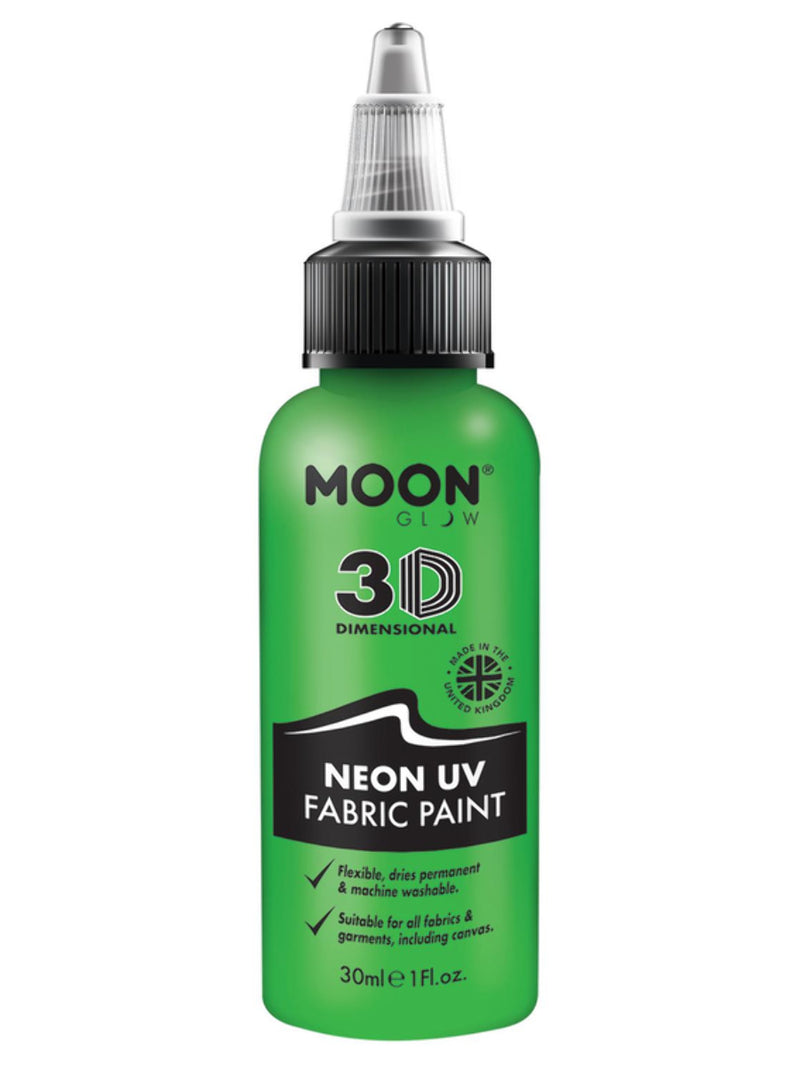 Moon Glow - Neon UV Intense Fabric Paint, Green - 1