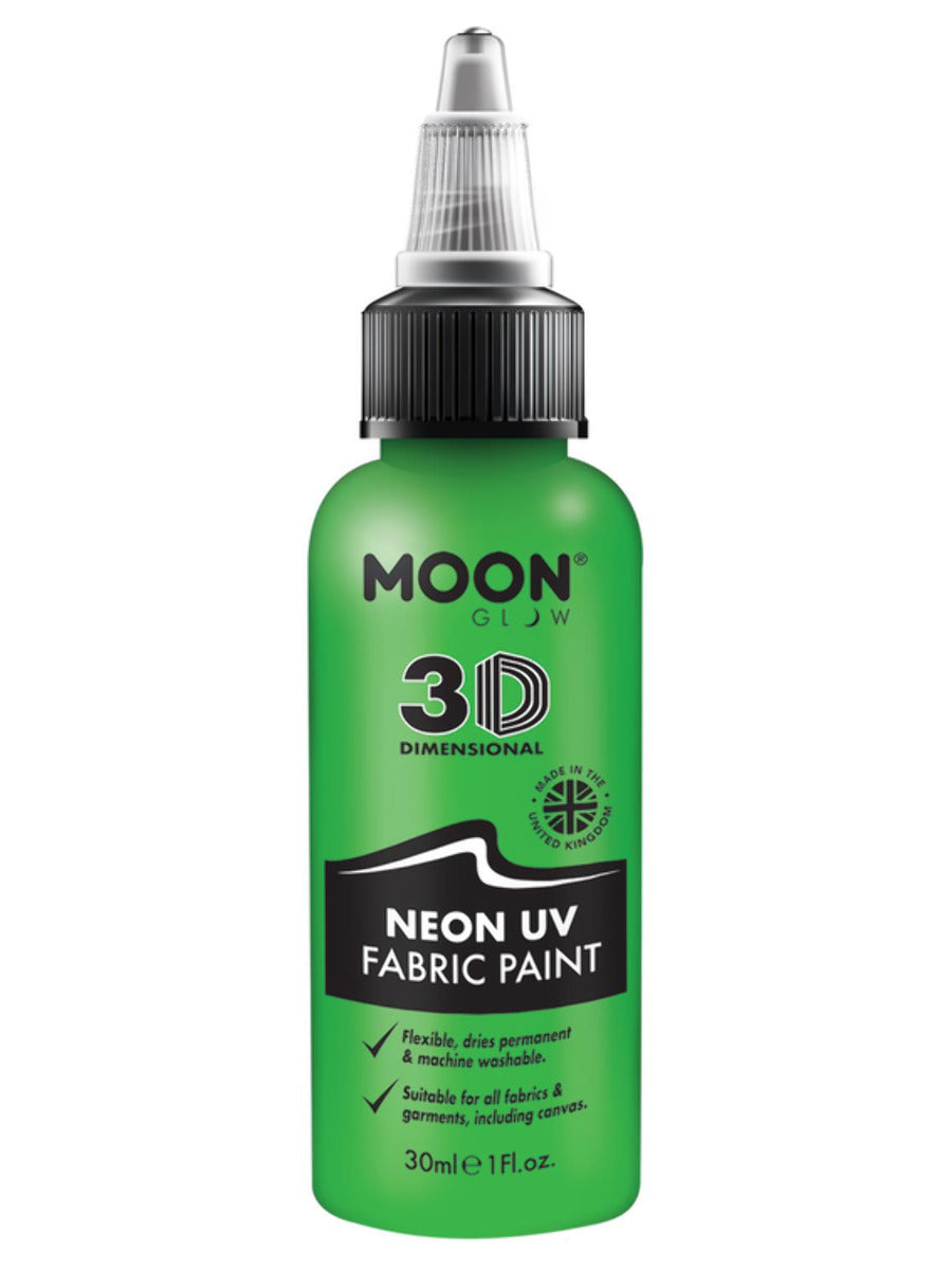 Moon Glow - Neon UV Intense Fabric Paint, Green - 1