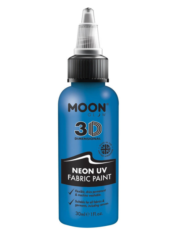 Moon Glow - Neon UV Intense Fabric Paint, Blue - 2