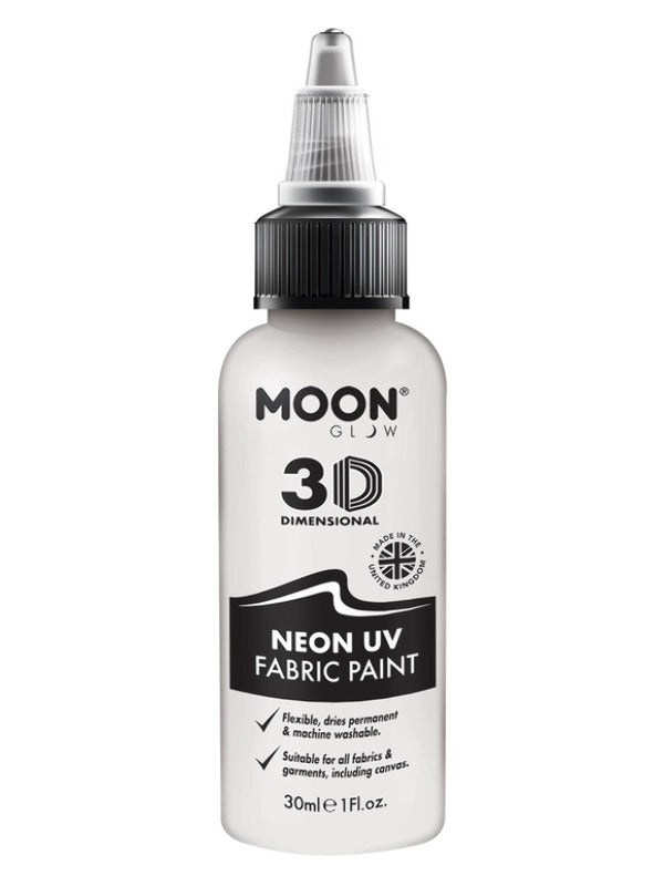 Moon Glow - Neon UV Intense Fabric Paint, White - 2