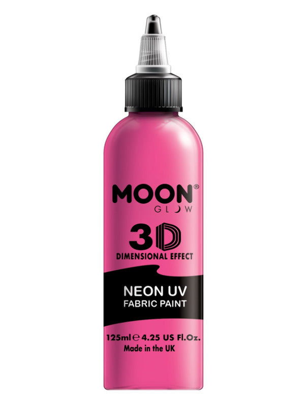 Moon Glow - Neon UV Intense Fabric Paint, Pink - 2