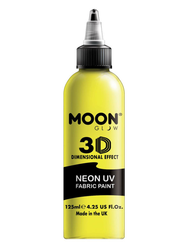 Moon Glow - Neon UV Intense Fabric Paint, Yellow - 2