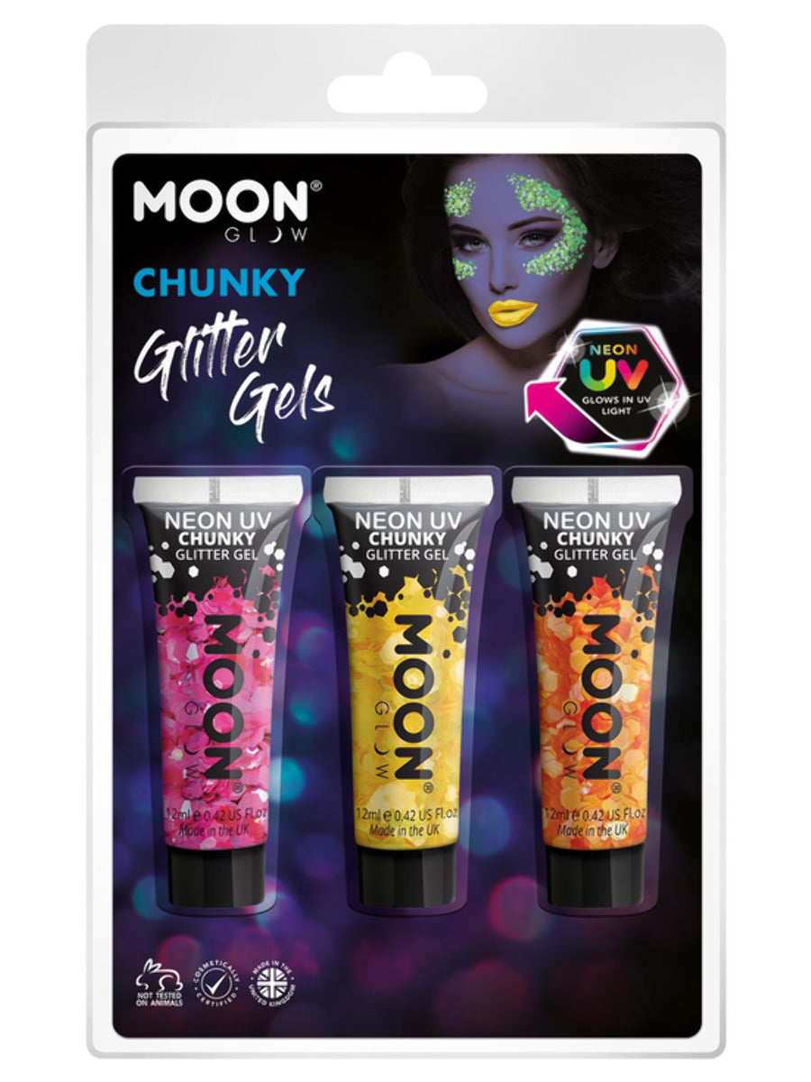 Moon Glow - Neon UV Chunky Glitter Gel,  - 1