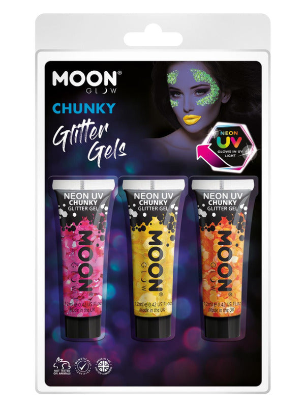 Moon Glow - Neon UV Chunky Glitter Gel,  - 2