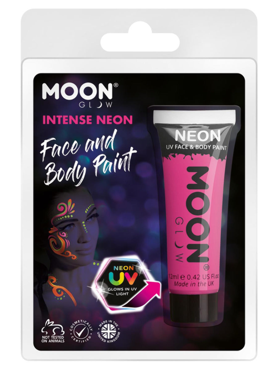 Moon Glow Intense Neon UV Face Paint, Intense Pink - 1