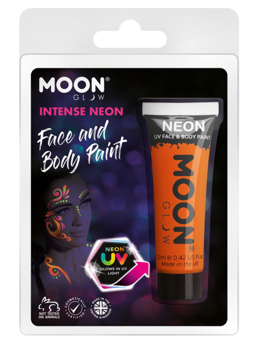 Moon Glow Intense Neon UV Face Paint, Intense Oran - 1
