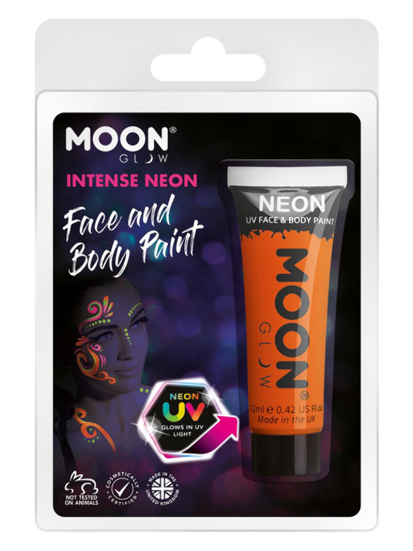 Moon Glow Intense Neon UV Face Paint, Intense Oran - 2