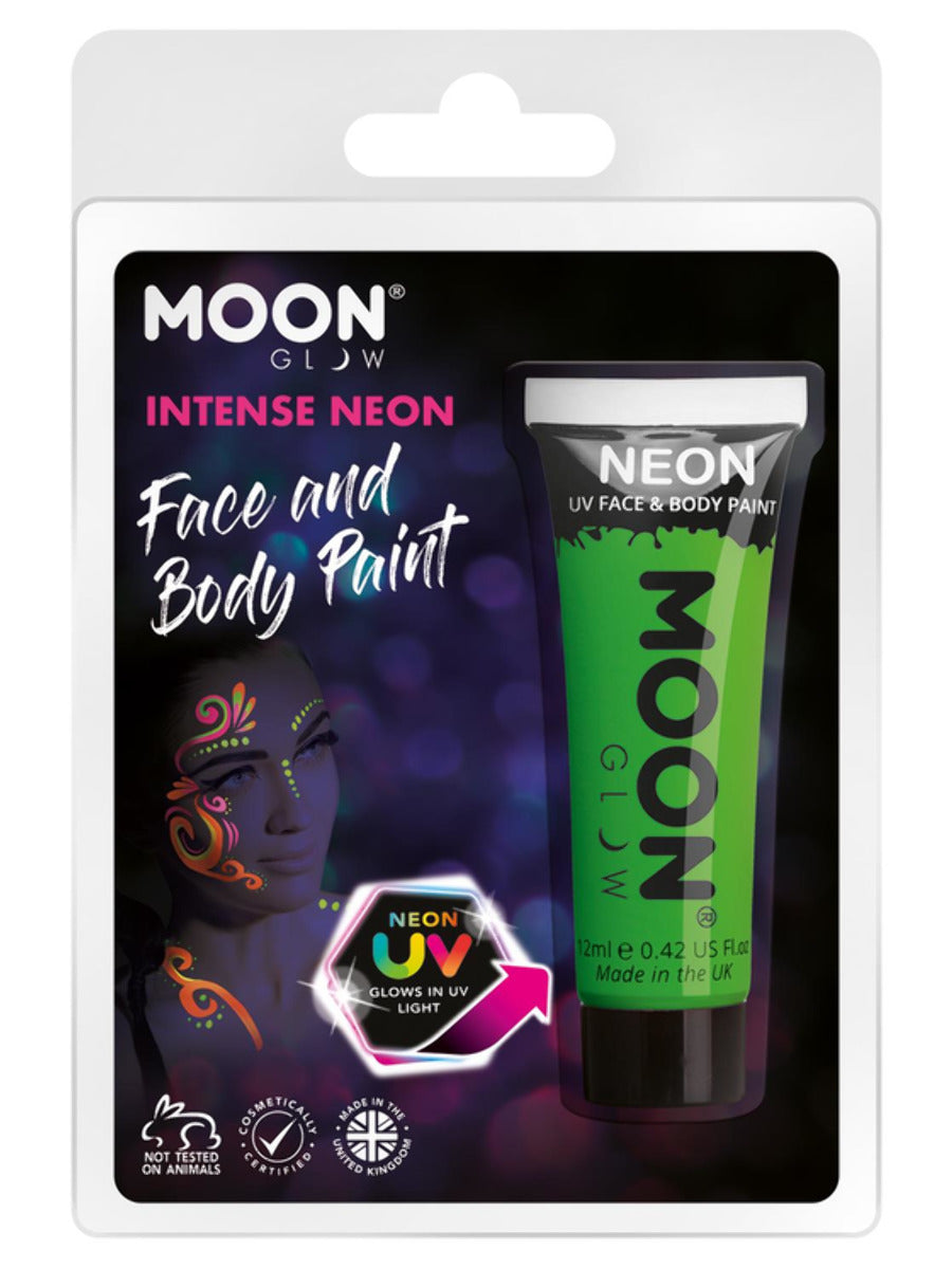 Moon Glow Intense Neon UV Face Paint, Intense Gree - 1