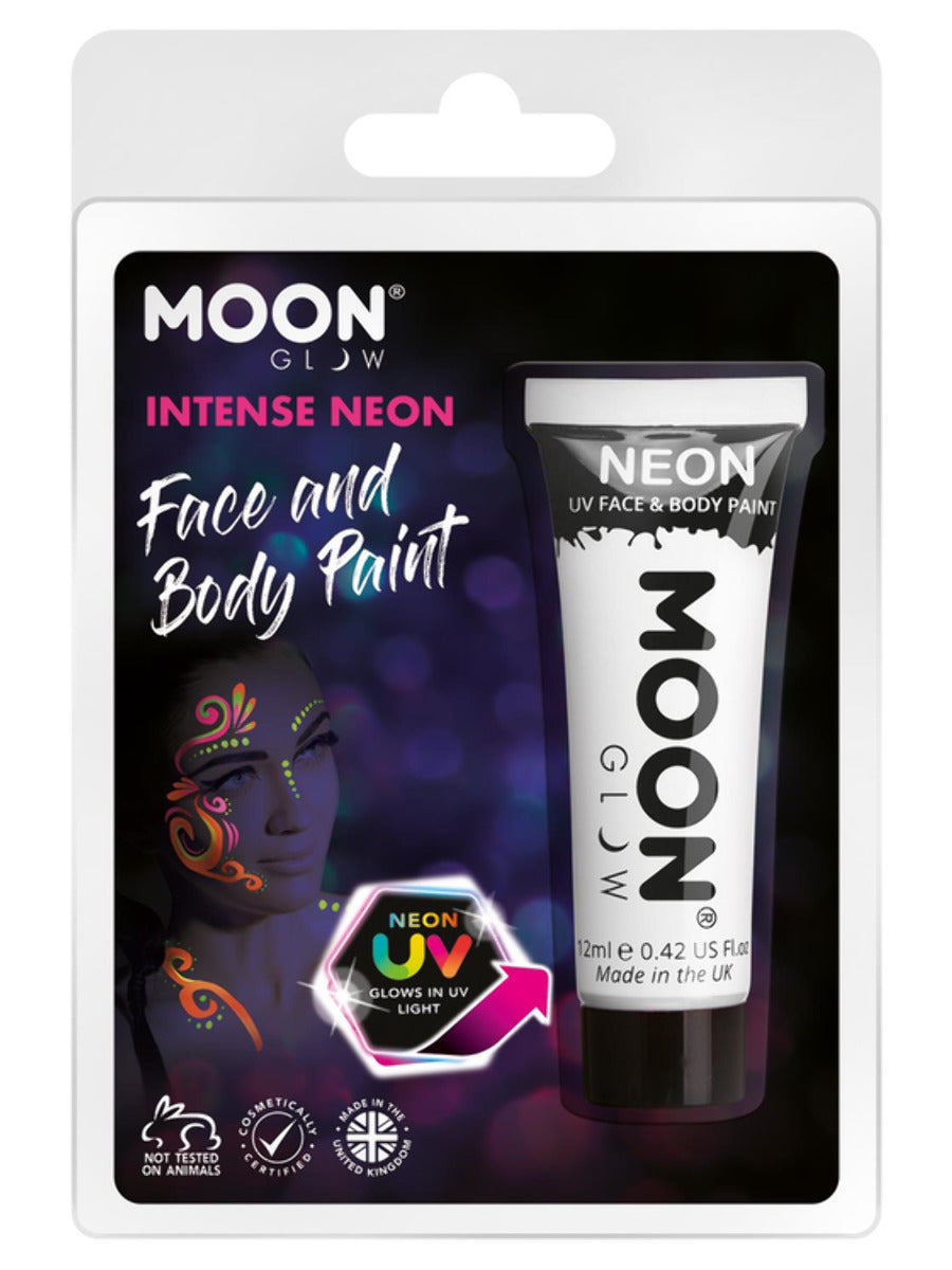 Moon Glow Intense Neon UV Face Paint, Intense Whit - 1