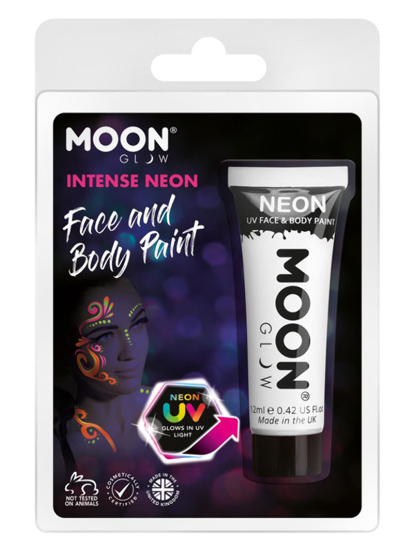 Moon Glow Intense Neon UV Face Paint, Intense Whit - 2