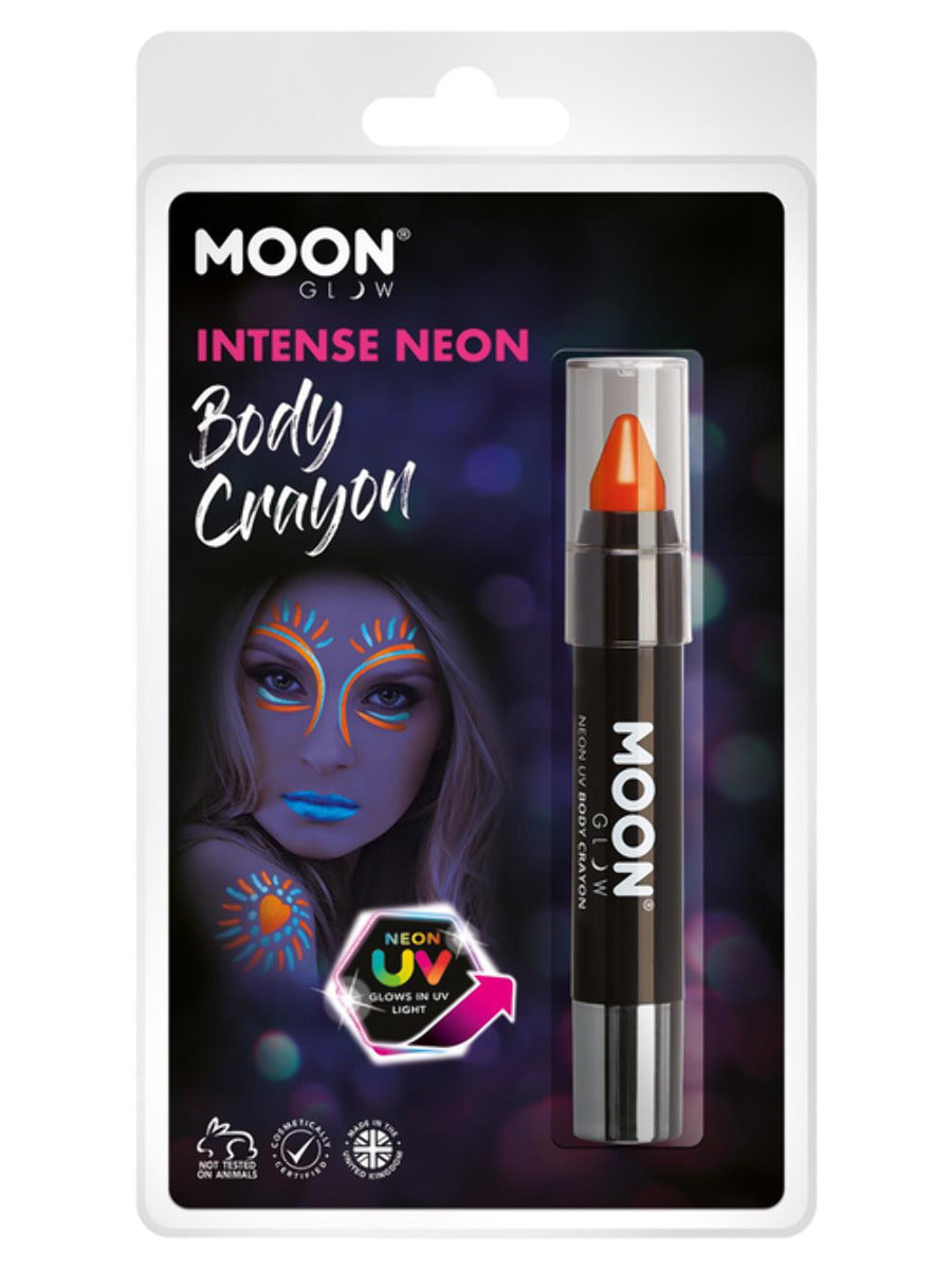 Moon Glow Intense Neon UV Body Crayons, Intense Or - 1