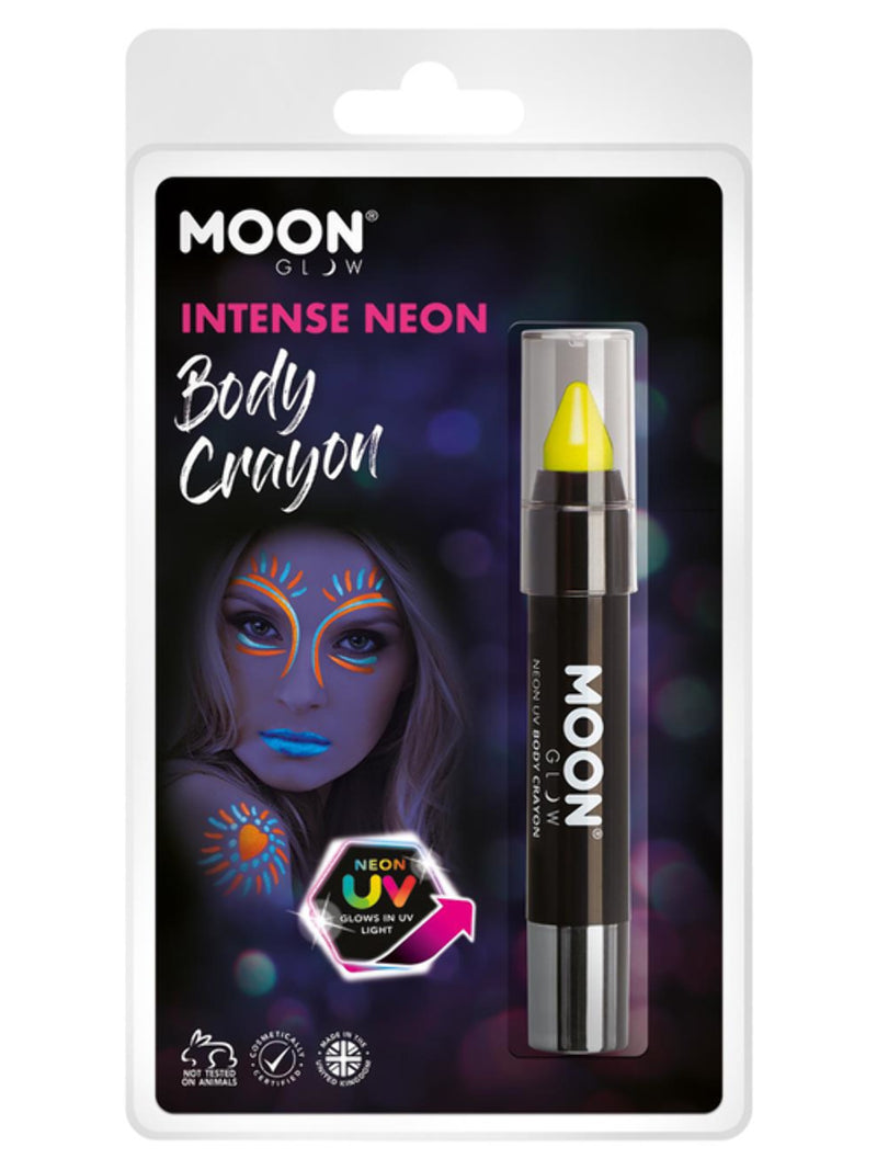 Moon Glow Intense Neon UV Body Crayons, Intense Ye - 1