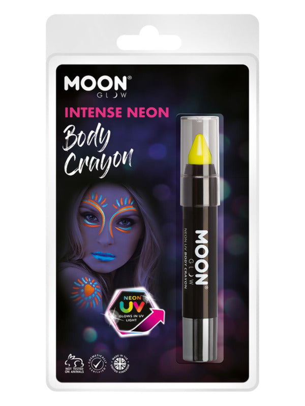 Moon Glow Intense Neon UV Body Crayons, Intense Ye - 2