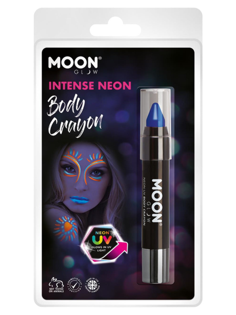 Moon Glow Intense Neon UV Body Crayons, Intense Bl - 1