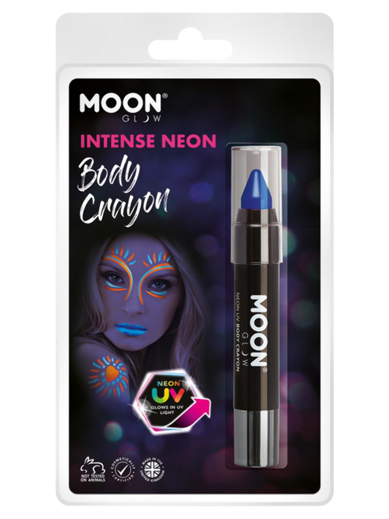 Moon Glow Intense Neon UV Body Crayons, Intense Bl - 1