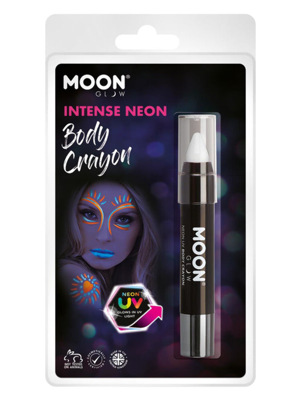 Moon Glow Intense Neon UV Body Crayons, White - 2