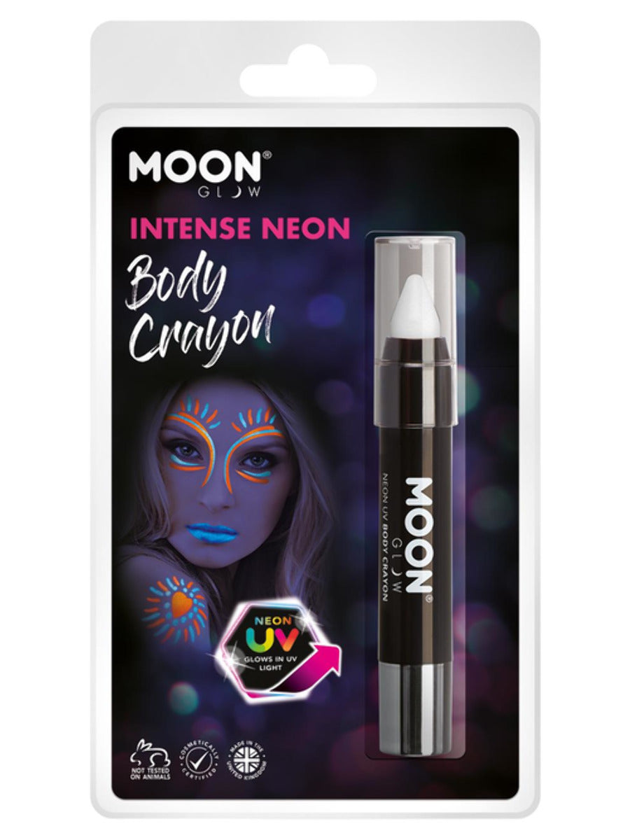 Moon Glow Intense Neon UV Body Crayons, White - 1