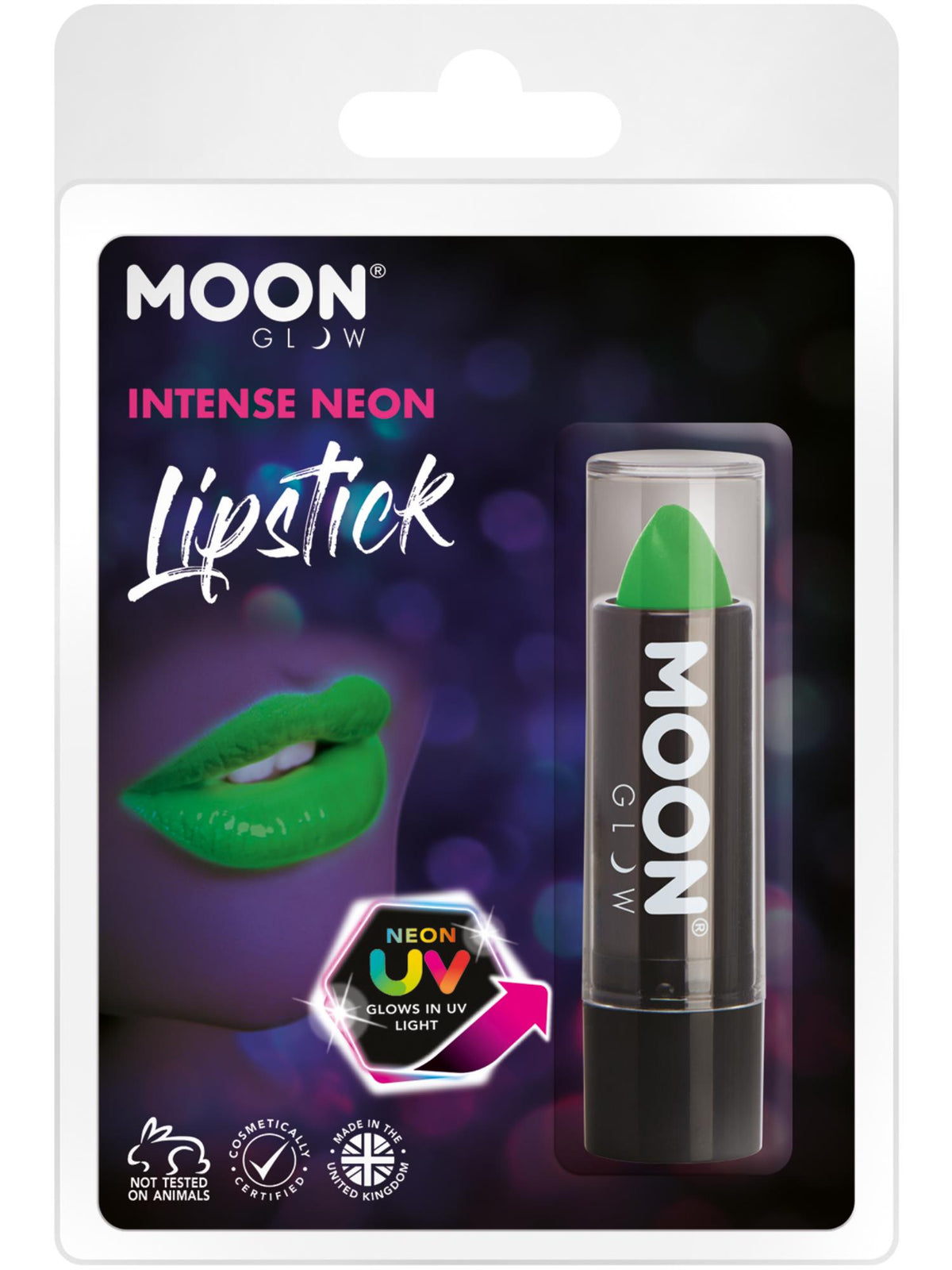 Moon Glow Intense Neon UV Lipstick, Intense Green 1