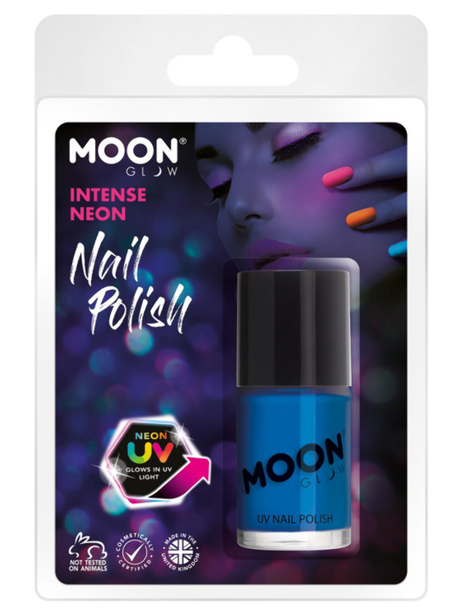 Moon Glow Intense Neon UV Nail Polish, Intense Blu - 1