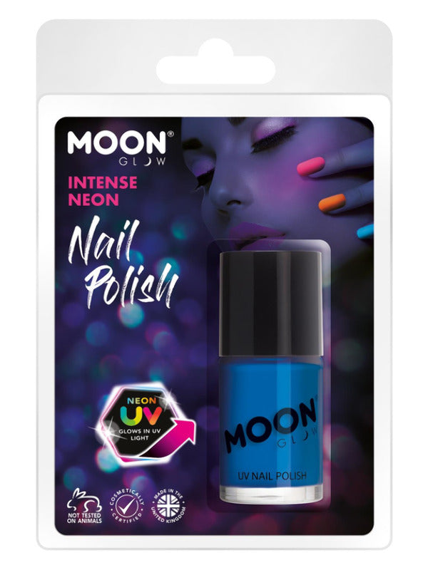 Moon Glow Intense Neon UV Nail Polish, Intense Blu - 2