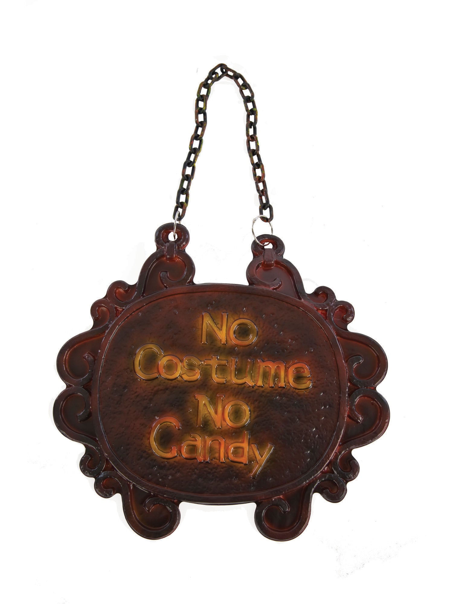 No Custume No Candy Sign