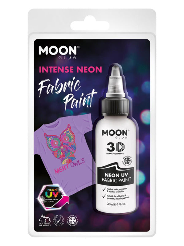 Moon Glow - Neon UV Intense Fabric Paint, White - 2