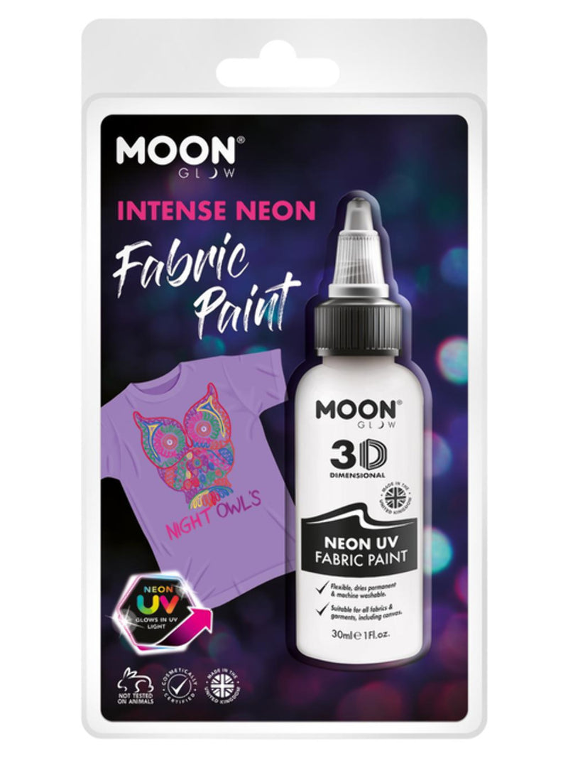 Moon Glow - Neon UV Intense Fabric Paint, White - 1