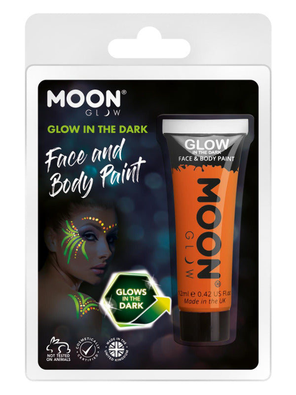 Moon Glow - Glow in the Dark Face Paint, Orange - 2