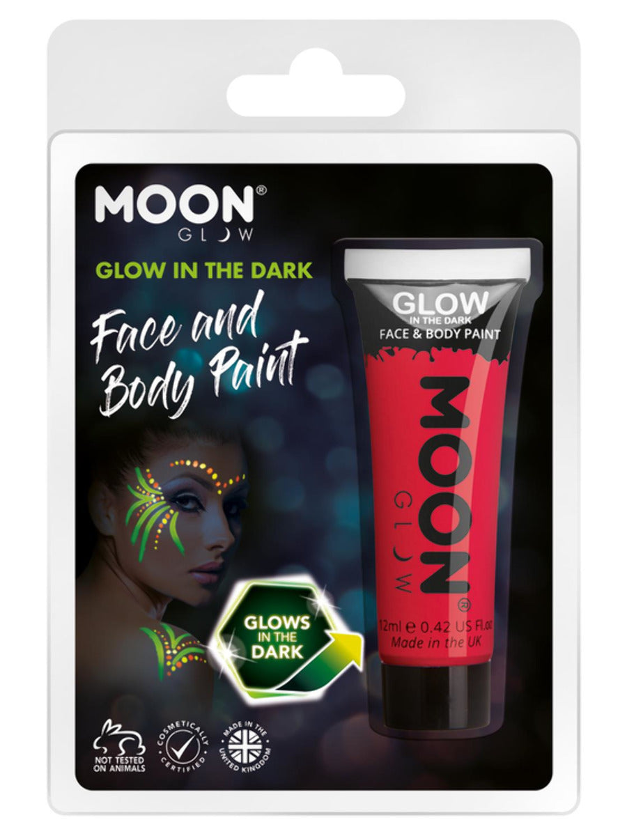 Moon Glow - Glow in the Dark Face Paint, Red - 1