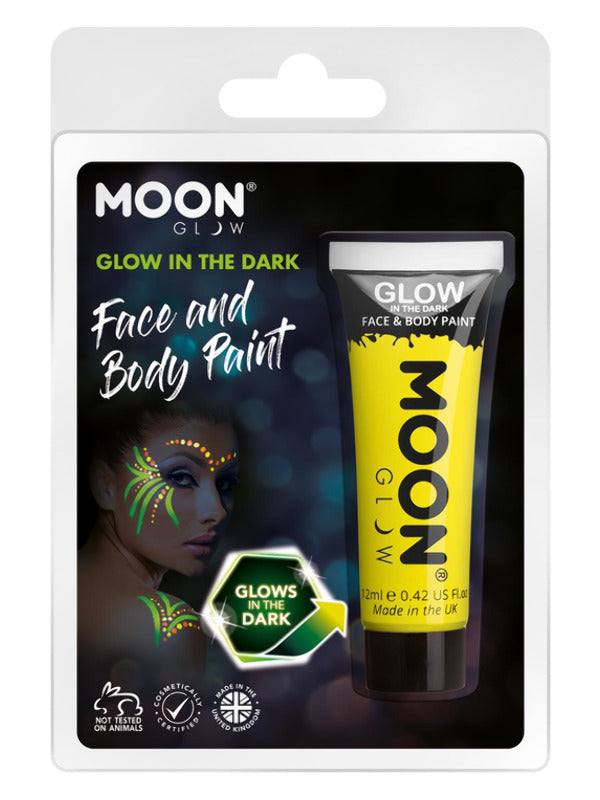 Moon Glow - Glow in the Dark Face Paint, Yellow - 2