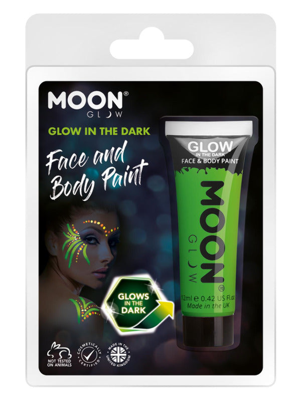 Moon Glow - Glow in the Dark Face Paint, Green - 2