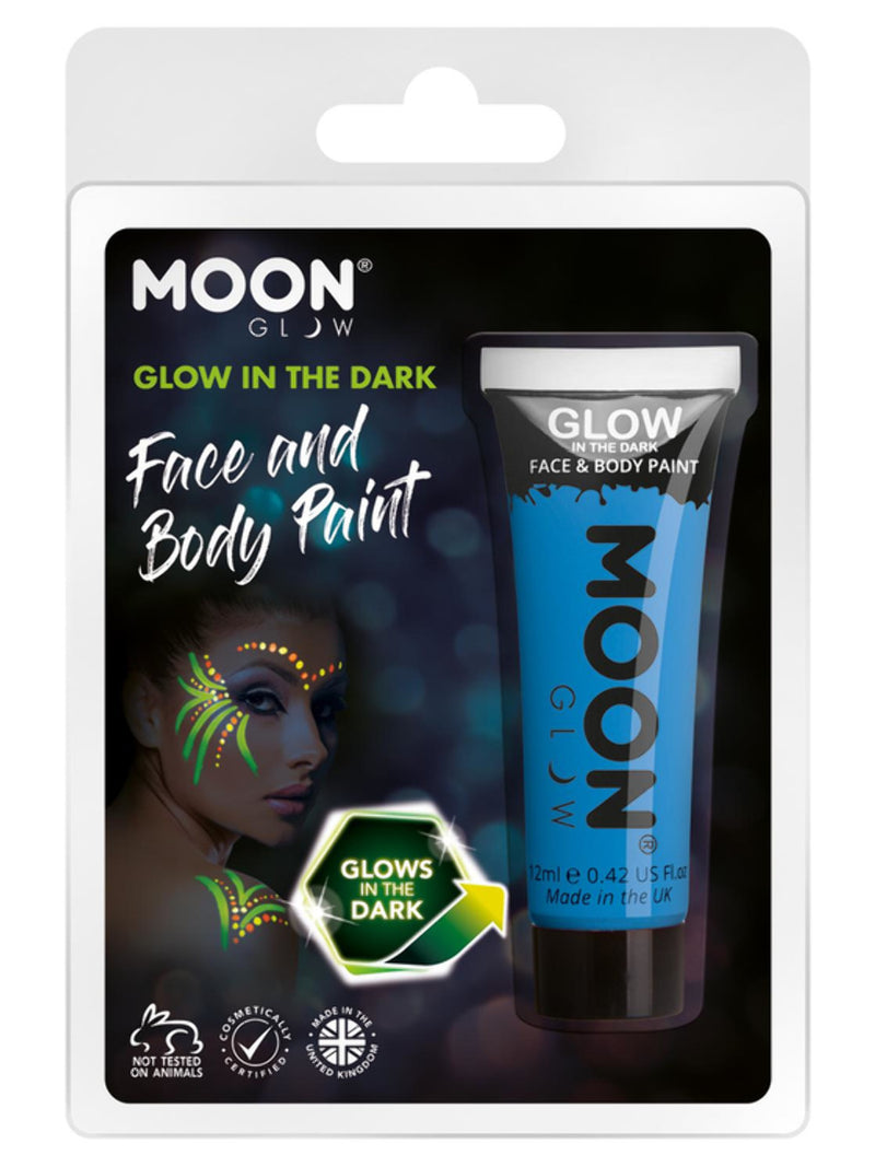 Moon Glow - Glow in the Dark Face Paint, Blue - 1