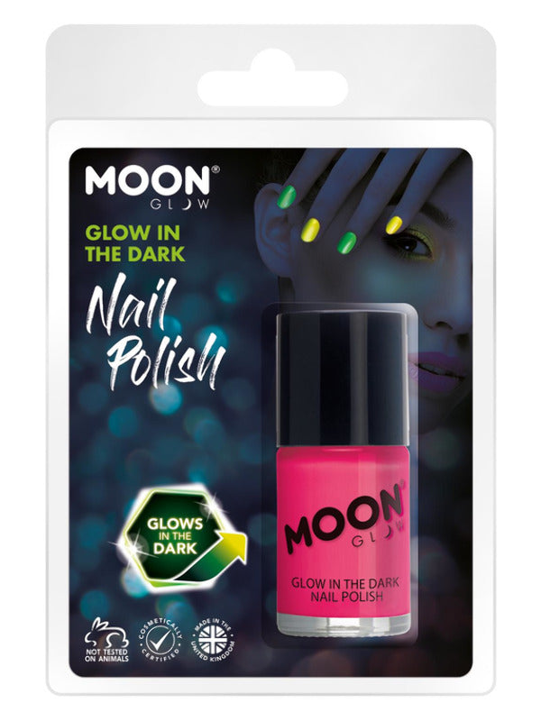 Moon Glow - Glow in the Dark Nail Polish, Pink - 2
