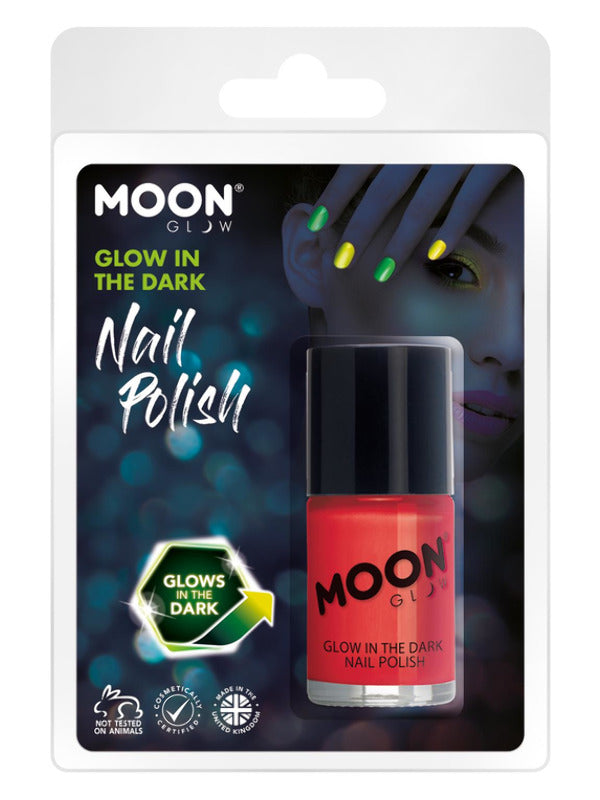 Moon Glow - Glow in the Dark Nail Polish, Red - 2