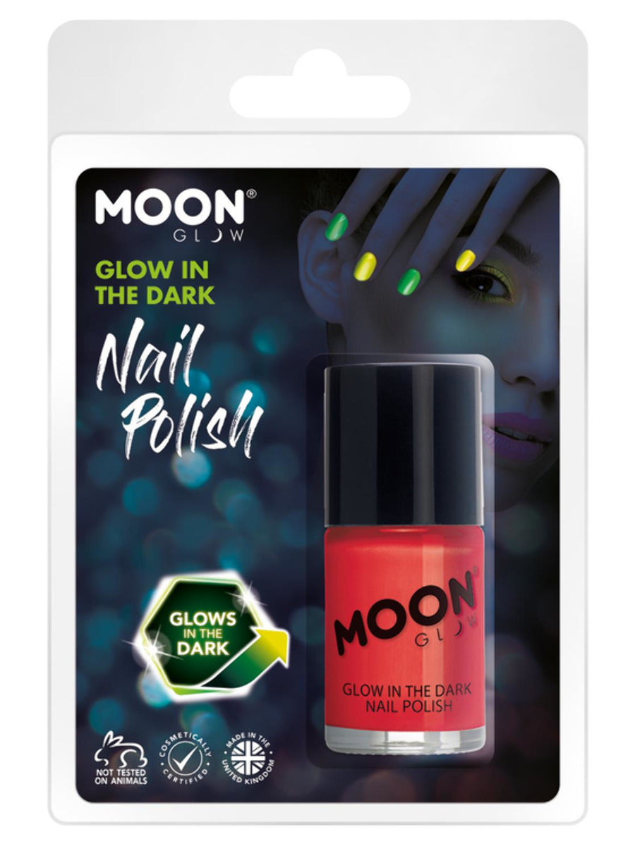 Moon Glow - Glow in the Dark Nail Polish, Red - 1