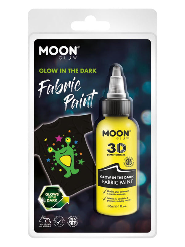 Moon Glow - Glow in the Dark Fabric Paint, Yellow - 2
