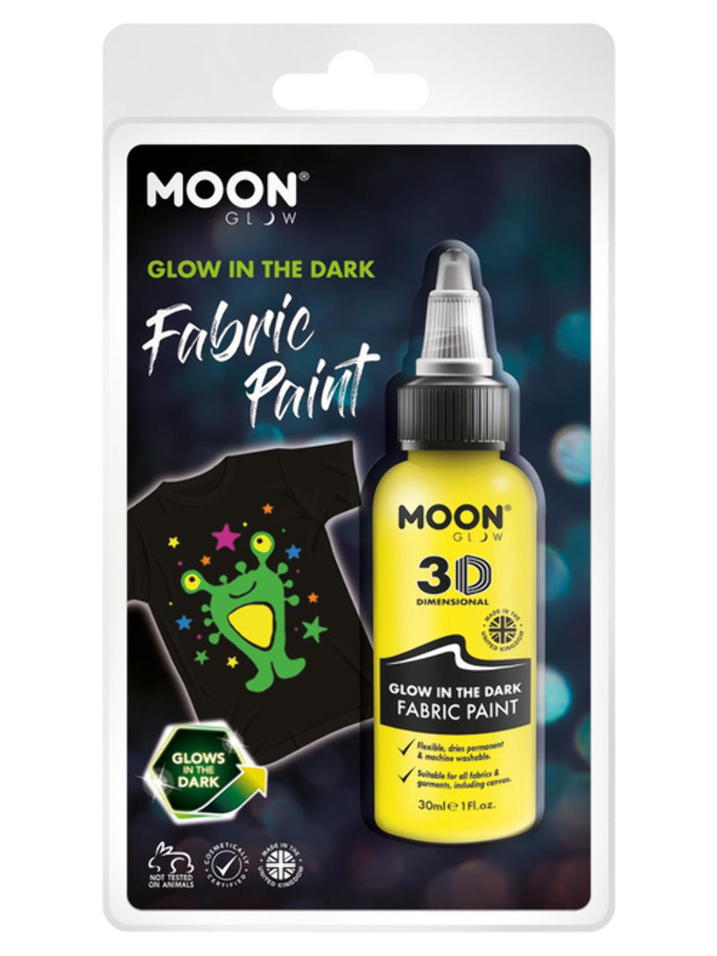 Moon Glow - Glow in the Dark Fabric Paint, Yellow - 1