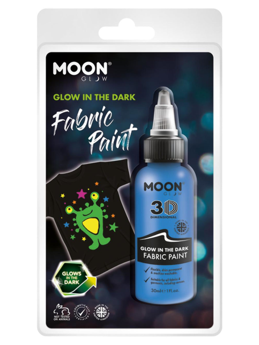 Moon Glow - Glow in the Dark Fabric Paint, Blue - 1