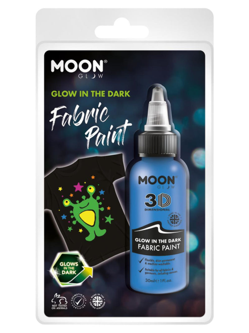 Moon Glow - Glow in the Dark Fabric Paint, Blue - 1