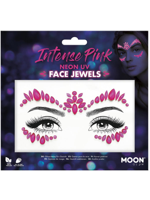 Moon Glow Face Jewels, Intense Pink - 2