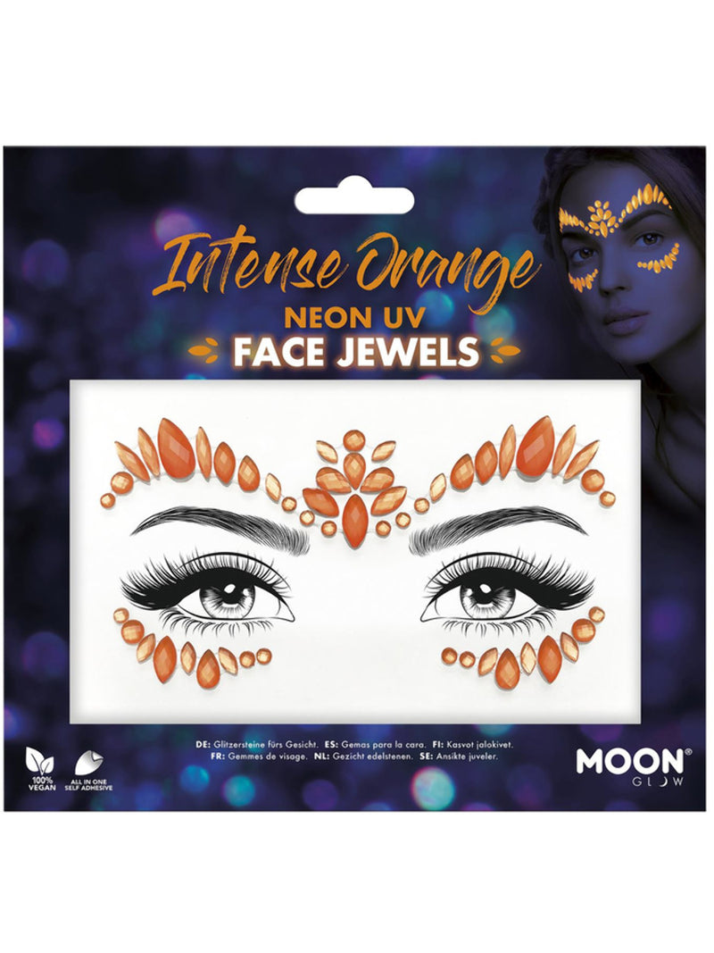 Moon Glow Face Jewels, Intense Orange - 1